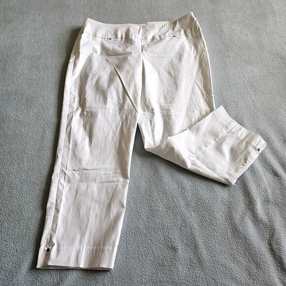 Est. 1946 White Capris Mid-Rise Cropped Pants Size 12 Contemporary Stretch NEW - Picture 1 of 9